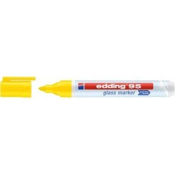 Marker pentru sticla edding 95, corp plastic, varf rotund, 1.5-3 mm, galben