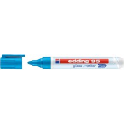 Marker pentru sticla edding 95, corp plastic, varf rotund, 1.5-3 mm, albastru