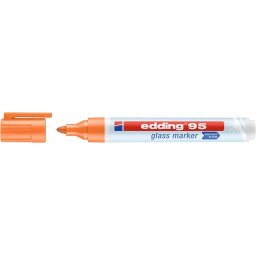 Marker pentru sticla edding 95, corp plastic, varf rotund, 1.5-3 mm, portocaliu