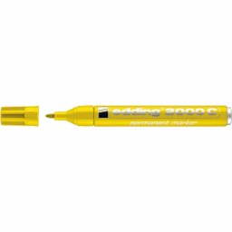 Marker permanent Edding 2000C, corp metalic, varf rotund, 1.5-3 mm, galben