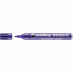 Marker permanent Edding 2000C, corp metalic, varf rotund, 1.5-3 mm, violet