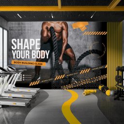 Fototapet Fitness Shape Your Body AFIT1 (Alege materialul: : Tapet Hartie Semilucios + Adeziv)