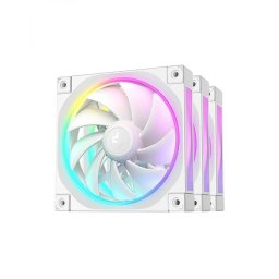 Set 3 ventilatoare DeepCool FL12R WH 3IN1, 120mm, 500-2150 RPM, FDB, 55 cfm, , 4pin PWM, alb, R-FL12R-WHAPN3-G (timbru verde 0.54lei) - 6933412785149