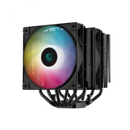 COOLER DeepCool AG620 BK ARGB V2 skt. Intel si AMD, racire cu aer, vent. 2 x 120mm, 300 - 1950 rpm, 6 heatpipes, inaltime 161mm, RGB adresabil,R-AG620-BKAMMN-GJD (timbru verde 0.8 lei)