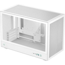 CARCASA DeepCool CH260 WH, mini tower, gaming, fara sursa, suporta 6xfan, , PSU shroud, USB Type-C x 1, USB 3.1 gen1 x 2, audio+mic, 4 sloturi expansiune, alb, R-CH260-WHNGM0-G-1