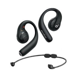 Casti Anker Soundcore AeroFit Pro, Over-Ear, utilizare sport si multimedia, Bluetooth 5.3, 4 x mic, durata baterie pana la 46 ore, rezistent la apa, ANC, negru, A3871G11 (timbru verde 0.08 lei) - 0194644153496