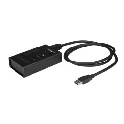 4 Port USB 3.0 Hub - USB Type-A to 1x USB-C & 3x USB-A - Commercial Metal USB Hub - SuperSpeed 5Gbps USB 3.1/3.2 Gen 1 - Self Powered - BC 1.2 Fast Charge - Mountable/Rugged
