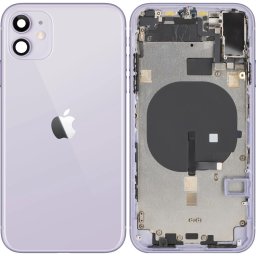 Piese si componente Capac Baterie Apple iPhone 11, Cu Carcasa Mijloc, Mov, Swap