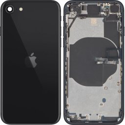 Piese si componente Capac Baterie Apple iPhone SE (2022), Cu Carcasa Mijloc, Negru (Midnight), Swap