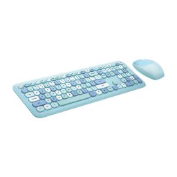 Set tastatură + mouse fără fir MOFII 666 2.4G (albastru)