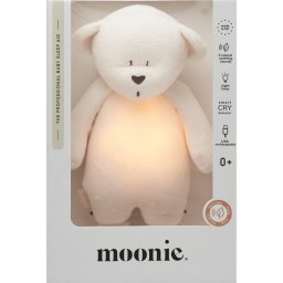 Moonie Bear 2.0 Organic Cream jucărie de adormit cu melodie 1 buc
