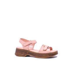 Sandale damă reglabile Anna Viotti cu platformă roz pudră din piele naturală GOR8405-39 EU