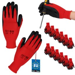 Mănuși de lucru dragon antiderapante latex mărimea 7 set de 12 buc.