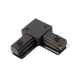 Conector tip L pentru corpuri de iluminat în sistem de șină monofazic negru