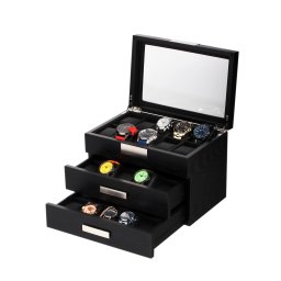 Cutie Lemn Negru Rothenschild RS-2350-30BL Pentru 30 Ceasuri