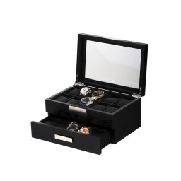 Cutie Lemn Rothenschild Negru RS-2350-20BL Pentru 20 Ceasuri
