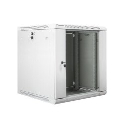 Lanberg wall-mounted installation rack cabinet 19'' 12U 600x600mm gray (glass door)