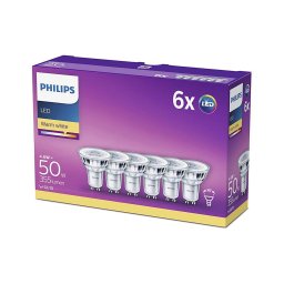 SET 6x bec LED Philips GU10/4,6W/230V 2700K