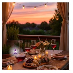 SANDRA Set 6 pahare si decantor sticla cristalina vin (350 ml + 1500 ml)