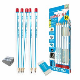 Set de creioane Mitama, 6 buc, cu radiera