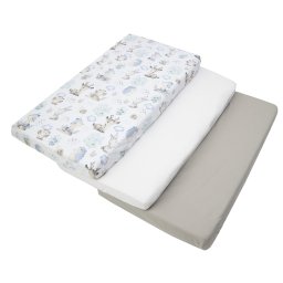 Medi Partners Set of 3 pcs. Fitted Sheet 60x120 cm 100% Cotton Baby Bed Linen Mattress