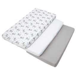 Medi Partners Set of 3 pcs. Fitted Sheet 60x120 cm 100% Cotton Baby Bed Linen Mattress