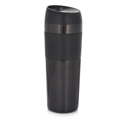 Cana termos 450ml, negru, Metalic