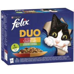 Felix Fantastic Duo hrană pentru pisici la pliculeț - Selecție cu legume de casă în aspic - Multipack (9 carton = 9 x 12 x 85 g) 9180 g