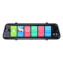 Camera Auto Dubla Tip Oglinda Techstar® Z9 Plus, Android 8.1, 4G si WiFi, 9.66" IPS Touch Full HD, Hotspot, ADAS, GPS, Modulator FM, Car Assist