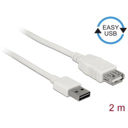 Delock Cable USB AM-AF 2.0 2m Easy-USB White