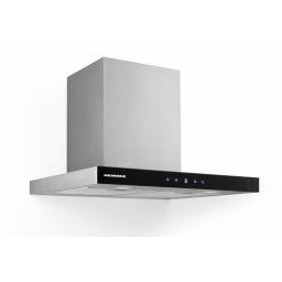 Hota decorativa Heinner DCH-650TIX, 60 cm, Control touch, Timer, Inox + Sticla neagra