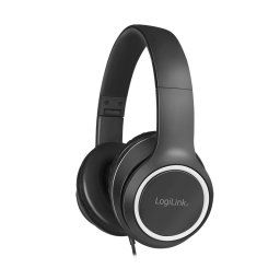 Casti cu microfon, LogiLink, Negru (HS0053)