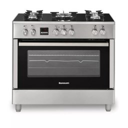 Aragaz Ravanson KWGE-K90 Cheff, pe gaz-electric, 90 cm, 105 L, grill, rotisor, Argintiu