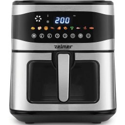 Friteuza cu aer cald ZELMER ZAF1500, 6.5l, 1.89kg, 1600W, Negru-argintiu