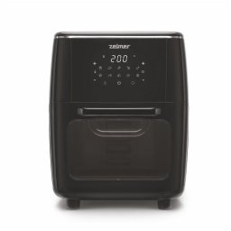 Friteuza cu aer cald Zelmer ZAF7120,1700 W, 12 L, 10 programe automate, accesoriu rotisor, Negru