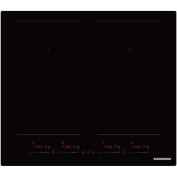 Plita incorporabila Heinner HBHI-M4ZB2FXSMTC, Inductie, 4 zone de gatit, Bridge, Boost, Slim, Control touch, Timer, Protectie copii, Indicator caldura reziduala, 60 cm, Negru