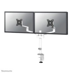 Suport birou dublu pentru monitoare NEOMOUNTS DS60-425WH2, Pentru 2 monitoare, Diagonala 17"-27", Greutate maxima 8 kg per monitor, VESA 75x75~100x100, Alb