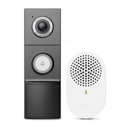 Camera video pentru usa TP-Link Tapo D235, Smart Home Videointerfon, WiFi, 5 MP, IR 10 m, microfon si difuzor, slot card, aparent, detectie miscare, PIR, baterie 10000 mAh