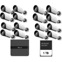 Kit supraveghere video MILESIGHT TECHNOLOGY KIT16BULLET2MP, 16 camere bullet + NVR, 2MP