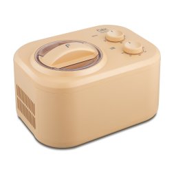 Aparat de făcut înghețată Fakir Premium ICY, Compresor încorporat, Vas detasabil 1 L, 100W, 3 programe (înghețată, sorbet, iaurt frozen), Timer, Piersica