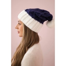 Kesi Cap with fleece Milano K203 tmavo fialová+ecru