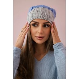 Kesi Cap with fleece Paris K212 blue+gray