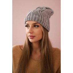 Kesi Cap with fleece Sylwia K244 light gray