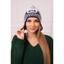 Kesi Women's cap Maryla K406 powdered pink+white+grey