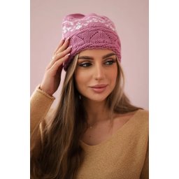 Kesi Women's cap Kira K374 dark pink+white
