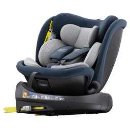 Scaun Auto B-Joy DELUXE BUF BOOF iSIZE Blue cu Isofix pozitie somn 155 grade rotativ 360 grade 40-150 cm