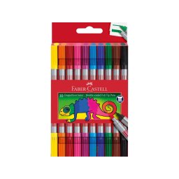 Carioca 2 capete Faber-Castell, 10 culori/set