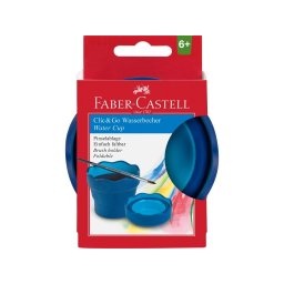 Pahar pentru pictură simplu Click-Go Faber-Castell, albastru