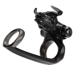 Inel penis Bull Warrior Vibe Negru
