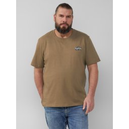 s.Oliver Big Sizes Tricou barbati big sizes cu imprimeu cu logo Ford, decolteu la baza gatului, Maro (SELECTATI MARIMEA: 2XL)